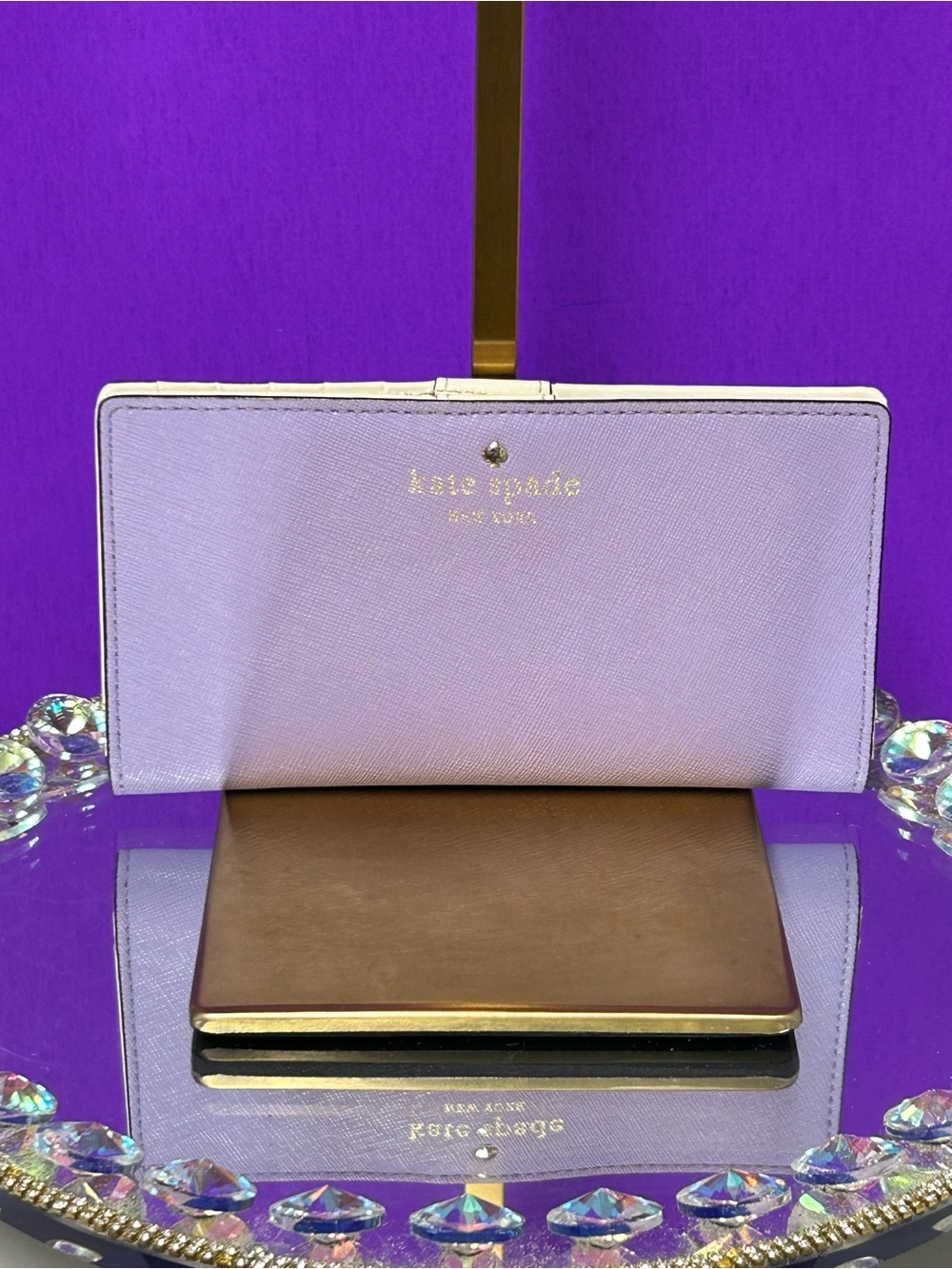 kate spade lavender Saffiano wallet Approx. 7 x 4